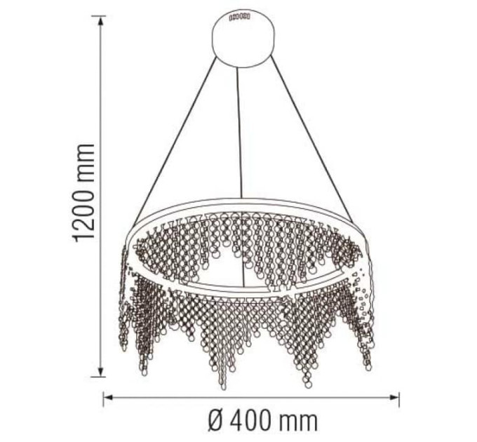 Світлодіодна люстра ASTORIA-25 25W HOROZ ELECTRIC 019-040-0025-010