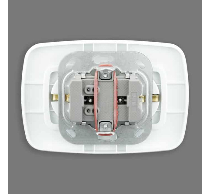 Розетка подвійна з заземленням біла ELA HOROZ ELECTRIC 112-007-0008-010