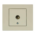 Розетка ТВ прохідна кремова GRANO OVIVO 400-020300-224