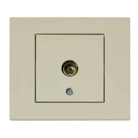 Розетка ТВ прохідна кремова GRANO OVIVO 400-020300-224