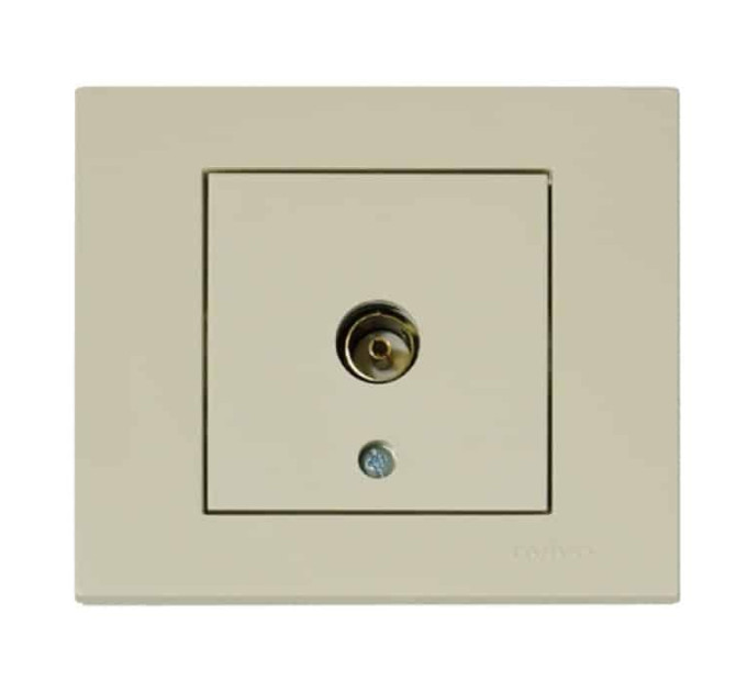 Розетка ТВ прохідна кремова GRANO OVIVO 400-020300-224