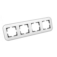 Рамка 4-на LOFT білий+сірий OVIVO 404-010003-228