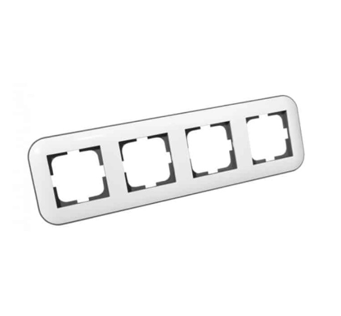 Рамка 4-на LOFT білий+сірий OVIVO 404-010003-228