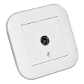 Розетка ТВ прохідна LOFT білий+сірий OVIVO 404-010303-224