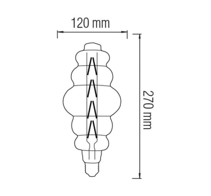 Cвітлодіодна лампа Filament ORIGAMI 8W Е27 Титан HOROZ ELECTRIC 001-053-0008-020