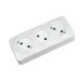 Розетка потрійна без заземлення біла POWER MAX-3 HOROZ ELECTRIC 104-008-0001-010