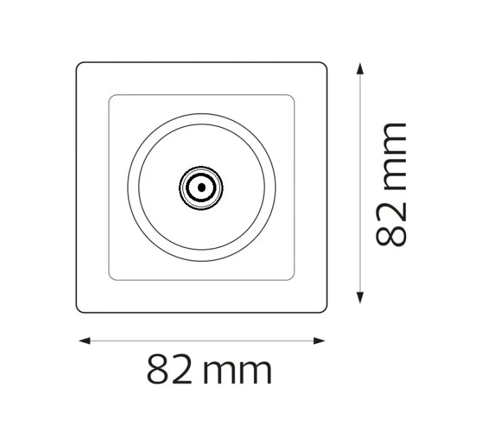 Розетка супутникова біла TINA HOROZ ELECTRIC 112-005-0021-010