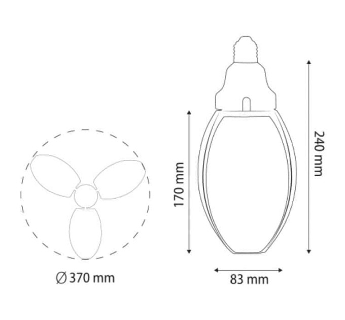 Світлодіодна лампа TRIO-R 36W Е27 6400К HOROZ ELECTRIC 001-065-0036-010