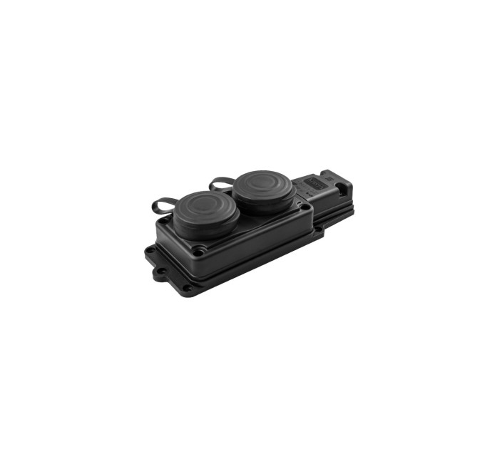 Колодка Violux каучук настінна 2-на без заземлення з кришкою IP44 ( 930700 )