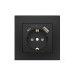 Розетка EL-BI VEGA чорний мат 1-на з заземленням + 2USB (Type C+A) ( 510-014800-334 )