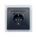 Розетка EL-BI VEGA чорний мат 1-на з заземленням + 2USB (Type C+A) ( 510-014800-334 )
