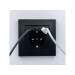 Розетка EL-BI VEGA чорний мат 1-на з заземленням + 2USB (Type C+A) ( 510-014800-334 )