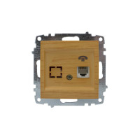 Розетка ELBI ZENA Woodline клен 1-на телефонна без рамки ( 609-012700-221 )