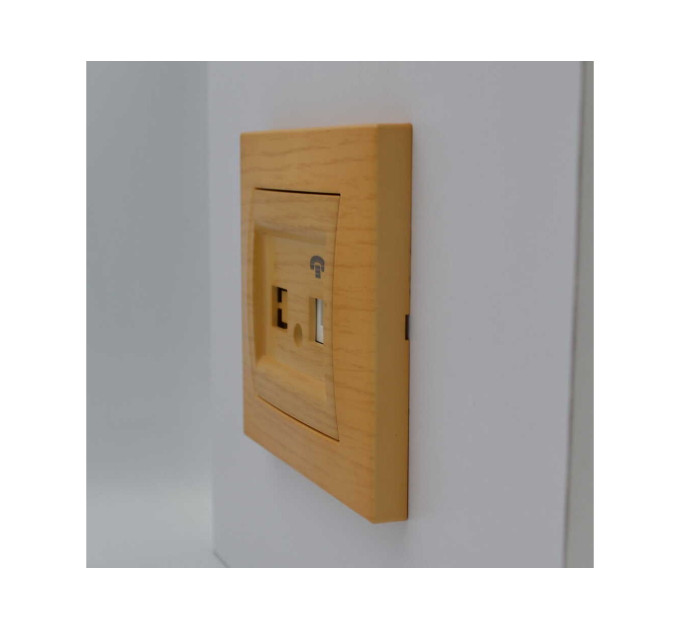 Розетка ELBI ZENA Woodline клен 1-на телефонна без рамки ( 609-012700-221 )