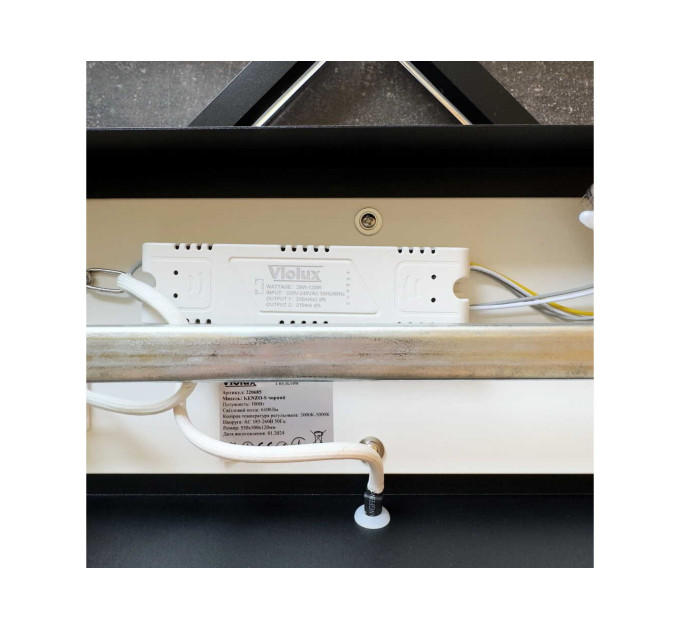Світильник LED smart KENZO-S+пульт 100W 3000-5000K IP20 квадрат чорний Violux ( 220685 )
