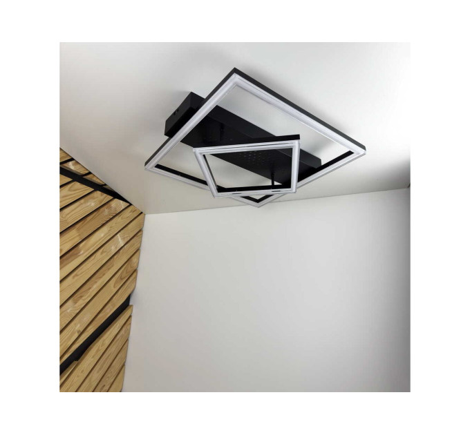 Світильник LED smart KENZO-S+пульт 100W 3000-5000K IP20 квадрат чорний Violux ( 220685 )