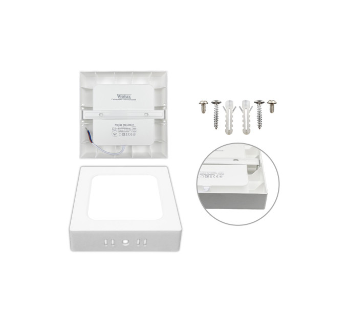 Світильник LED Violux ДББ FRAME-N 12W 5000K IP20 квадрат ( 330281 )