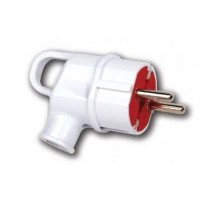 Вилка кутова з вушком з заземленням HOROZ ELECTRIC 300-000-703