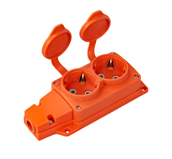 Колодка 2 гнізда з кришкою HOROZ ELECTRIC 221-000-201