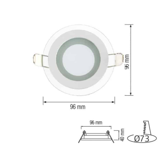Світлодіодний світильник CLARA-6 6W 4200k HOROZ ELECTRIC 016-016-0006-030