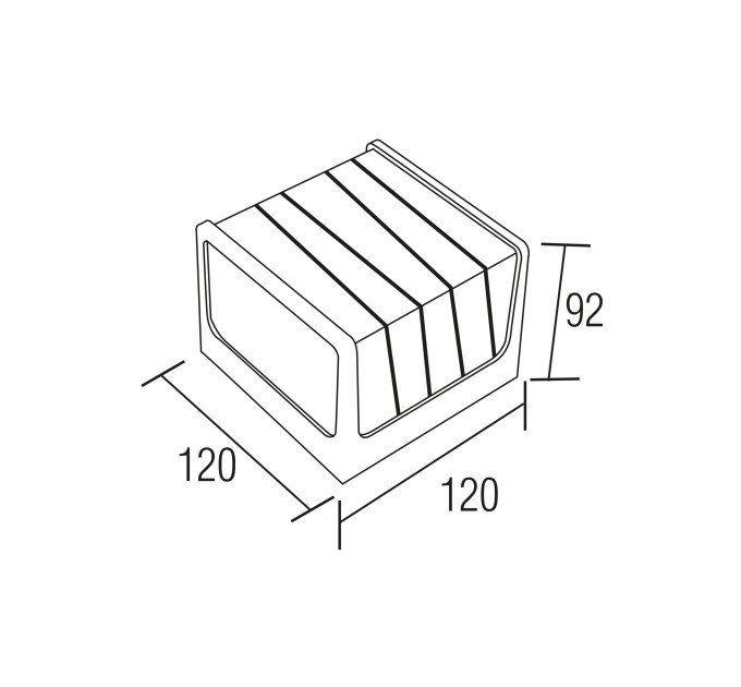 Світильник садово-парковий CUBE-G 8W 4200 K чорний HOROZ ELECTRIC 076-069-0008-010