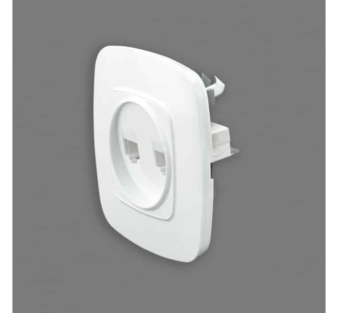 Розетка подвійна комп’ютерна біла ELA HOROZ ELECTRIC 112-007-0017-010