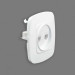 Розетка подвійна комп’ютерна біла ELA HOROZ ELECTRIC 112-007-0017-010