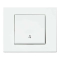 Кнопка дзвінка біла GRANO OVIVO 400-010200-207