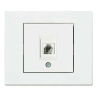Розетка телефонна біла GRANO OVIVO 400-010300-221