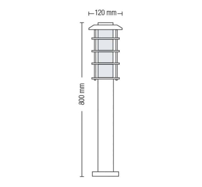 Світильник садово-парковий LADIN-4 Е27 HOROZ ELECTRIC 075-002-0004-010