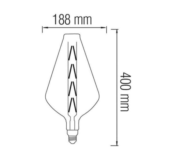 Світлодіодна лампа Filament PARADOX-XL 8W Е27 Титан HOROZ ELECTRIC 001-052-0008-120