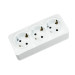 Розетка потрійна з заземленням біла POWER MAX-3E HOROZ ELECTRIC 104-008-0002-010