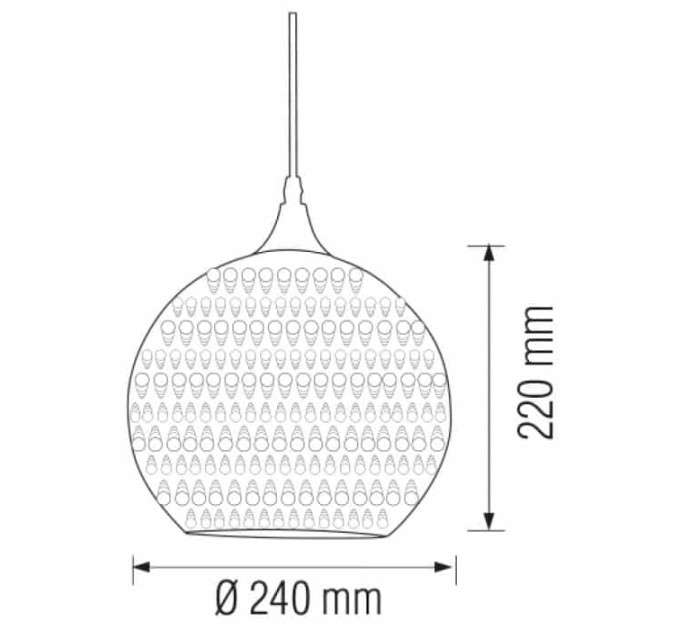Світильник підвісний QUANTUM Е27 3D-ефект круглий хром HOROZ ELECTRIC 021-006-0001-010
