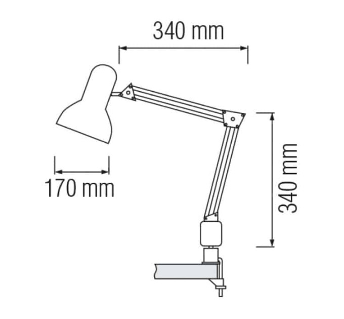 Світильник настільний RANA E27 червоний HOROZ ELECTRIC 048-013-0060-030