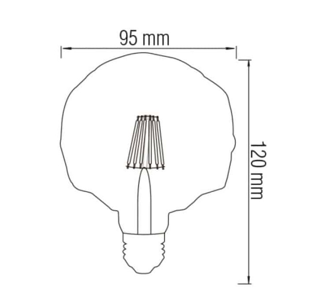 Світлодіодна лампа Filament RUSTIC CRYSTAL-4 4W E27 HOROZ ELECTRIC 001-036-0004-010