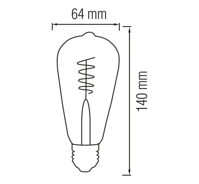 Світлодіодна лампа Filament RUSTIC VINTAGE S-6 6W E27