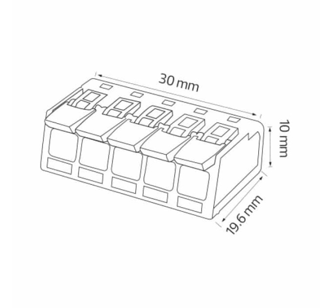 Клемник 5-х полюсний SLIM CONNECTOR-5 HOROZ ELECTRIC 103-002-0005-010