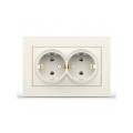 Розетка EL-BI VEGA біла 2-на з заземленням ( 510-010230-907 )