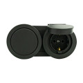 Вимикач 1-клавішний + Розетка з заземленням з кришкою антрацит xOne OVIVO 406-250000-923