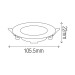 Світлодіодний світильник вбудований LED AURA-5 5W 4200K чорний HOROZ ELECTRIC 016-068-0005-060