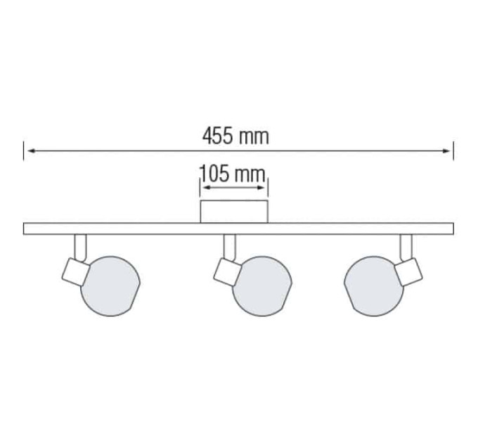 Світильник настінно-стельовий BODRUM-3 HOROZ ELECTRIC 035-004-0003-010