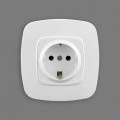 Розетка одинарна з заземленням біла ELA HOROZ ELECTRIC 112-007-0006-010