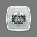Розетка одинарна з заземленням біла ELA HOROZ ELECTRIC 112-007-0006-010