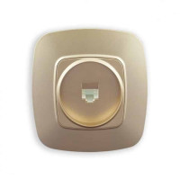 Розетка комп’ютерна золото ELA HOROZ ELECTRIC 112-007-0011-030