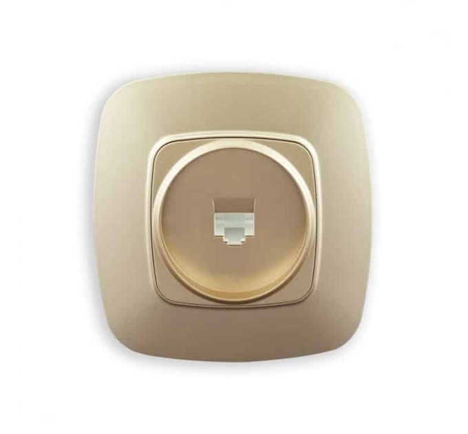 Розетка телефонна золото ELA HOROZ ELECTRIC 112-007-0010-030