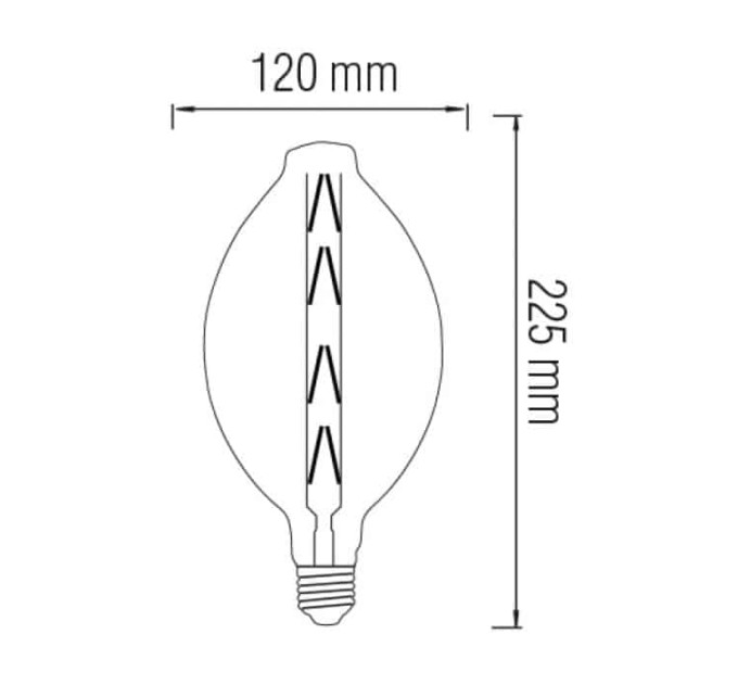 Світлодіодна лампа Filament ENIGMA 8W Е27 Титан HOROZ ELECTRIC 001-051-0008-020