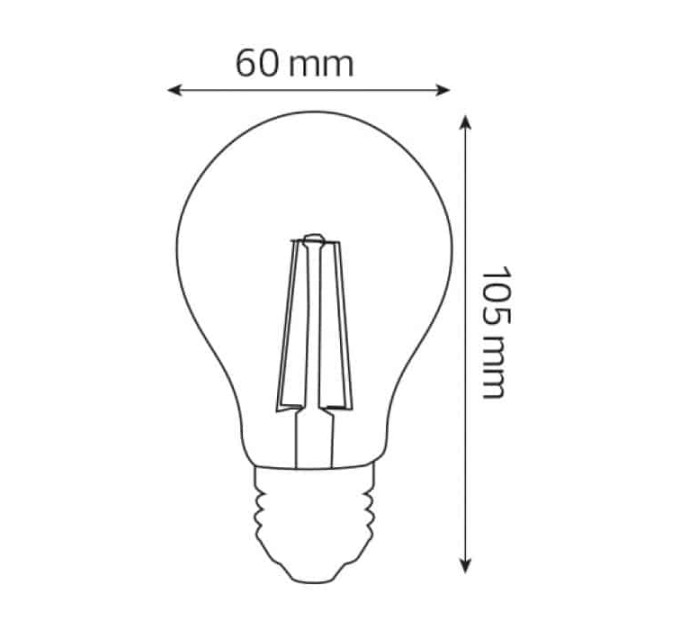 Світлодіодна лампа FILAMENT GLOBE-8 8W Е27 2700К HOROZ ELECTRIC 001-015-0008-010
