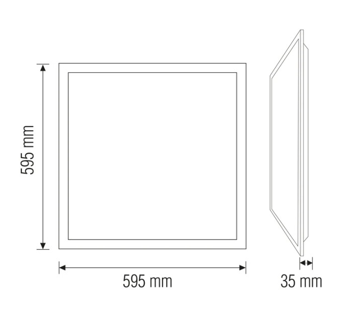 Світлодіодний світильник врізний PLAZMA-45 45W 6400К HOROZ ELECTRIC 056-010-0045-020