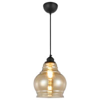 Світильник підвісний RONDO янтарний HOROZ ELECTRIC 021-018-0001-020