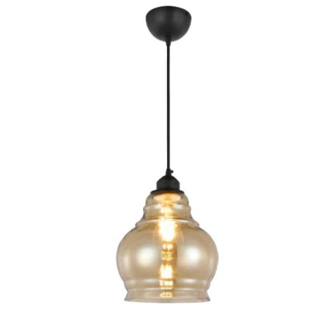Світильник підвісний RONDO янтарний HOROZ ELECTRIC 021-018-0001-020